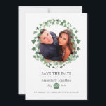 Reserve A Data Casamento Floresta de Madeira Aquarela<br><div class="desc">Cartões de aviso de casamento greenery projetados para serem personalizados rápida e facilmente de acordo com os detalhes do seu evento.</div>