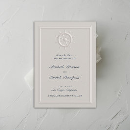 Reserve A Data Casamento Formal Da Marinha Costeira Náutica Helm 