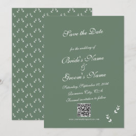 Reserve A Data Casamento Formal De Azeitona Verde De Elegante