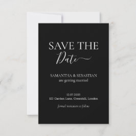 Reserve A Data Casamento Formal Salve o Data Preto
