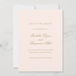 Reserve A Data Casamento Formal Tradicional Cor-de-Rosa Elegante