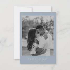 Reserve A Data Casamento Formal Vintage Dusty Blue Monograma