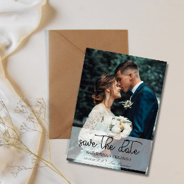 Reserve A Data Casamento Foto Arte Preto e Branco Tendência