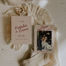 Casamento Foto Caprichoso Creme Borgonha Moderno 