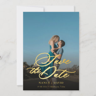 Reserve A Data Casamento Foto Código Qr Rascunho Dourado
