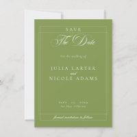 Casamento Foto de Calligraphy de Marfim Verde Clás