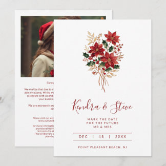 Reserve A Data Casamento Foto de Poinsettia Festiva Natal TLW26