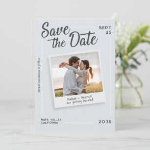 Reserve A Data Casamento Foto Retro Salve a Data Roteiro Moderno
