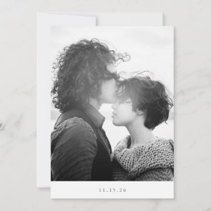 Reserve A Data Casamento Foto Tipografia Moderna Minimalista Pret