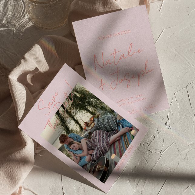 Reserve A Data Casamento Fotográfico de Pastel Cômico Colorido Mo (Criador carregado)