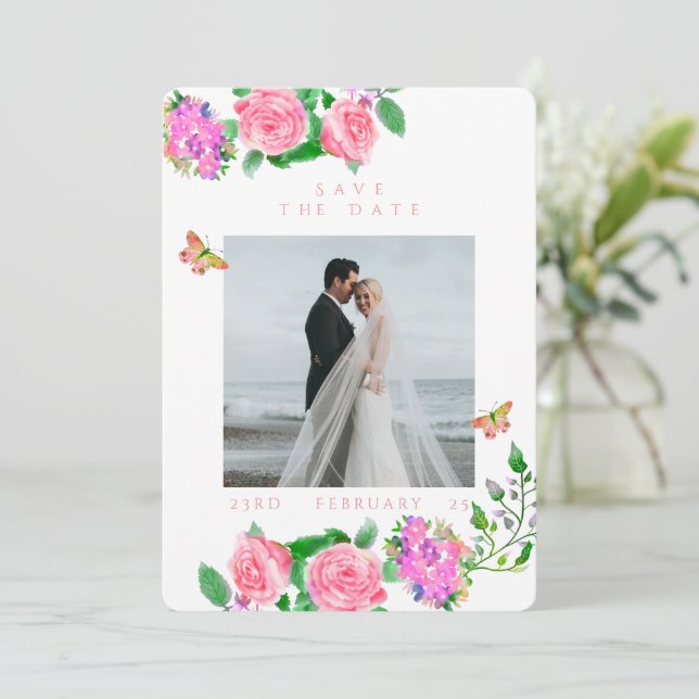 Reserve A Data Casamento Fotográfico de Rosa Rosa Rosa Rosa Rosa  (Em pé/Frente)