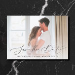 Reserve A Data Casamento Fotográfico de Script Chic Salvar a Data<br><div class="desc">A caligrafia de script chic sobrepõe fotos.</div>