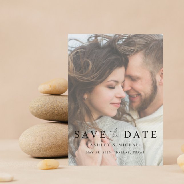 Reserve A Data Casamento Fotográfico do Elegante Modern Vellum Ov (Save Your Date in Style! Elegant & Personalizable Wedding Card. 💍💌 [Add Details])