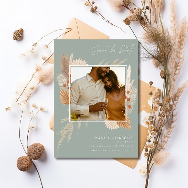 Reserve A Data Casamento Fotográfico do outono (Fall Autumn Outdoor Wedding Photo Save The Date)