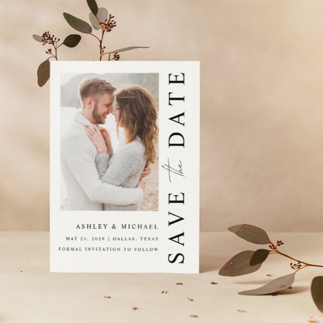 Reserve A Data Casamento Fotográfico Moderno 2 Elegante Salva A D (Save Your Date in Style! Elegant & Personalizable Wedding Card. 💍💌 [Add Details])