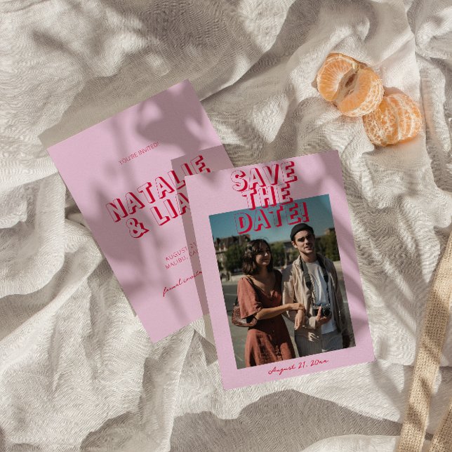 Reserve A Data Casamento Fotográfico Moderno Bold Funky Bold (Criador carregado)