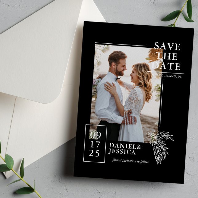 Reserve A Data Casamento Fotográfico Moderno Salva A Data (Criador carregado)