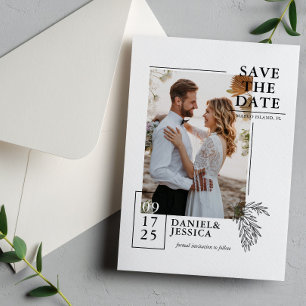 Reserve A Data Casamento Fotográfico Moderno Salva A Data