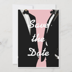 Reserve A Data Casamento Gay Moderno e Elegante Rosa