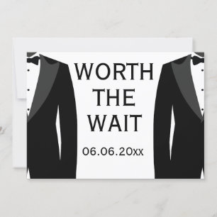 Reserve A Data Casamento Gay Preto e Branco Vale a Espera