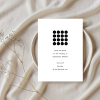 Casamento Geométrico Moderno Mínimo Negro Branco