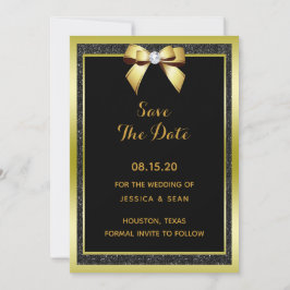 Reserve A Data Casamento Glamouroso Arco Dourado e Lantejoulas Pr