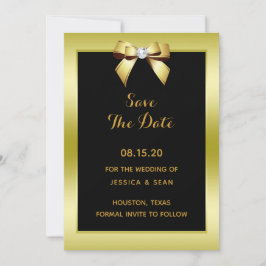 Reserve A Data Casamento Glamouroso Arco Dourado e Preto