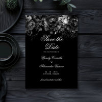 Casamento Gótico Clássico Negro Salve A Data