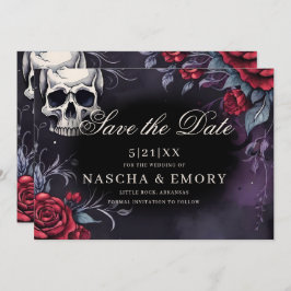 Reserve A Data Casamento Gótico da Catedral Vermelha e Negra Eleg