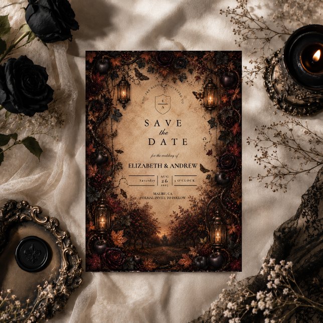 Reserve A Data Casamento Gótico de Outono Encantado (Criador carregado)