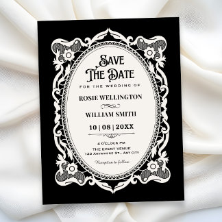Reserve A Data Casamento gótico elegante