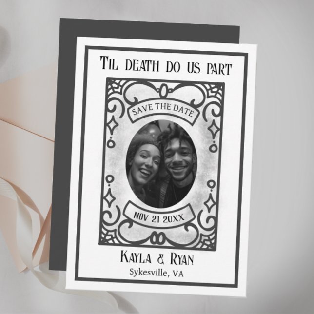 Reserve A Data Casamento Gótico Escuro e Moody (Criador carregado)