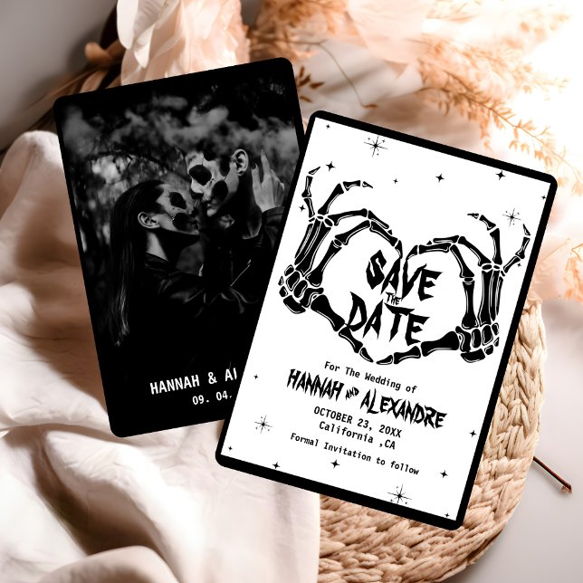 Reserve A Data Casamento Gótico Sombrio de Halloween  (Criador carregado)