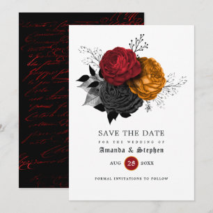 Reserve A Data Casamento Gótico Vintage Salve a Data