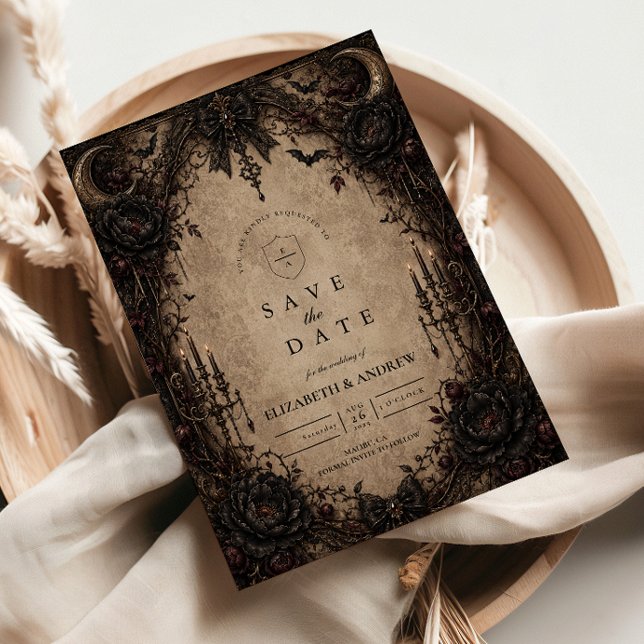 Reserve A Data Casamento Gótico Vitoriano Vintage (Criador carregado)