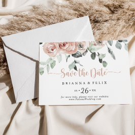 Reserve A Data Casamento Horizontal Clássico Rosa-Rosa-Rosa