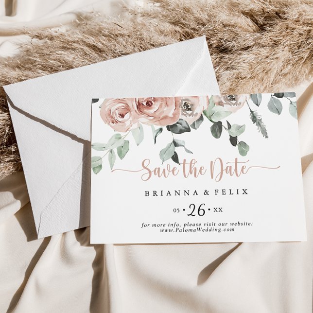 Reserve A Data Casamento Horizontal Clássico Rosa-Rosa-Rosa (Criador carregado)