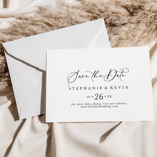 Reserve A Data Casamento Horizontal de Na moda de Idyllic (Criador carregado)