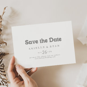 Reserve A Data Casamento Horizontal Minimalista Formal Elegante