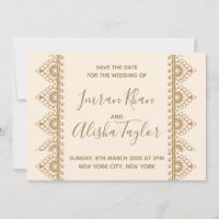 Casamento índio Mehendi Salve a data hamsa Henna