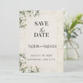 Reserve A Data Casamento Islâmico Personalizado com Flor de Marfi