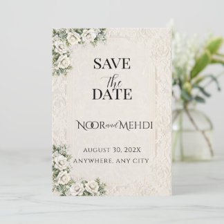 Reserve A Data Casamento Islâmico Personalizado com Flor de Marfi