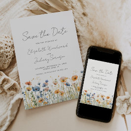 Reserve A Data Casamento Laranja Azul Fronteira Boho Flor Silvest
