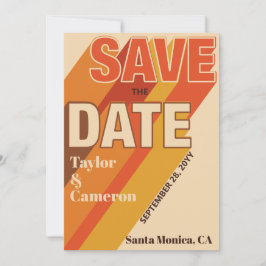 Reserve A Data Casamento Laranja e Castanho de Groovy Sombra