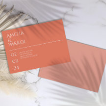 Casamento Laranja Minimalista Salva A Data