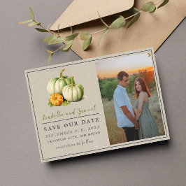 Reserve A Data Casamento Laranja Verde Floral de Autumn Blooms
