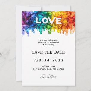 Reserve A Data 🌈 🐦 Casamento LGBTQ Pintado Com Amor