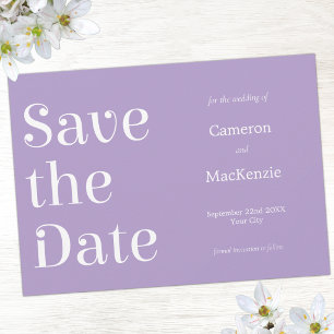 Reserve A Data Casamento Lilac Francês Minimalista Salve a Data