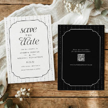 Casamento Listras Pretas e Brancas Elegantes
