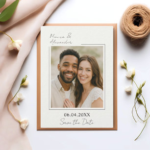 Reserve A Data Casamento luxuoso com foto simples e elegante